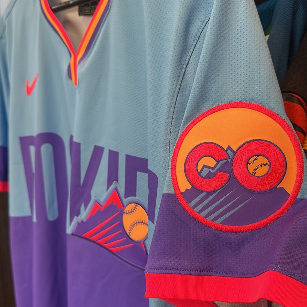 Colorado Rockies Nike 2025 City Connect Elite Jersey - Purple - Picture 4 of 8